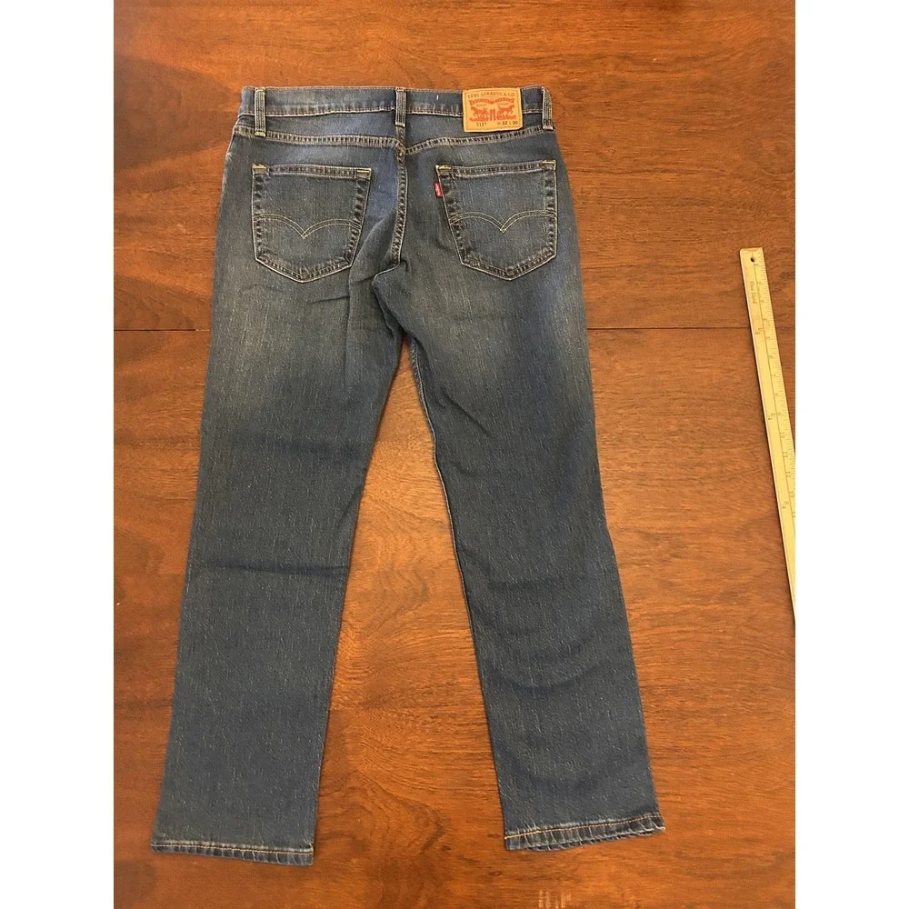Levi's Jeans Mens 511 Slim Straight Blue Stretch Denim 32x30 Casual
